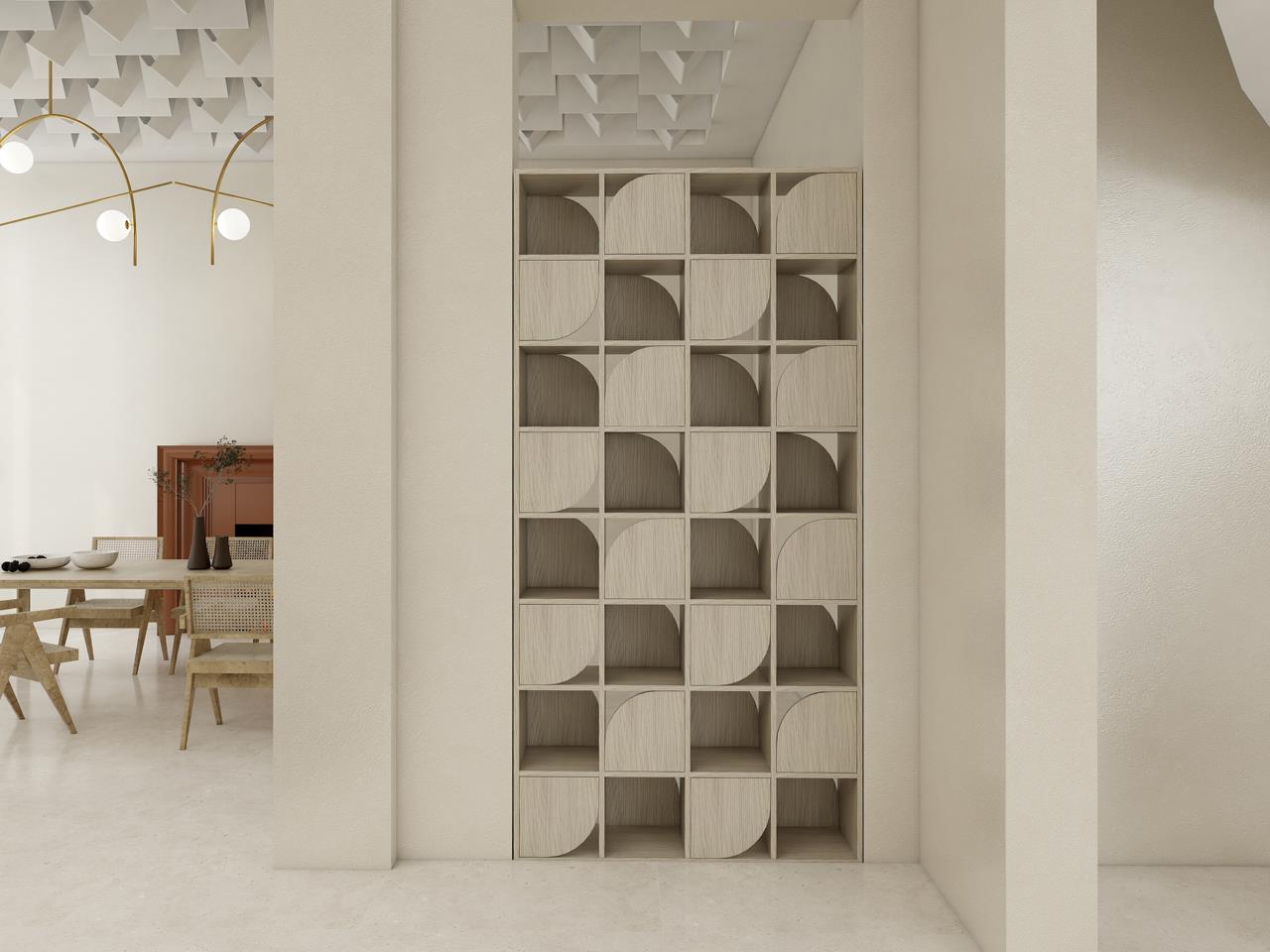 半弧雅格創意展示隔斷櫃