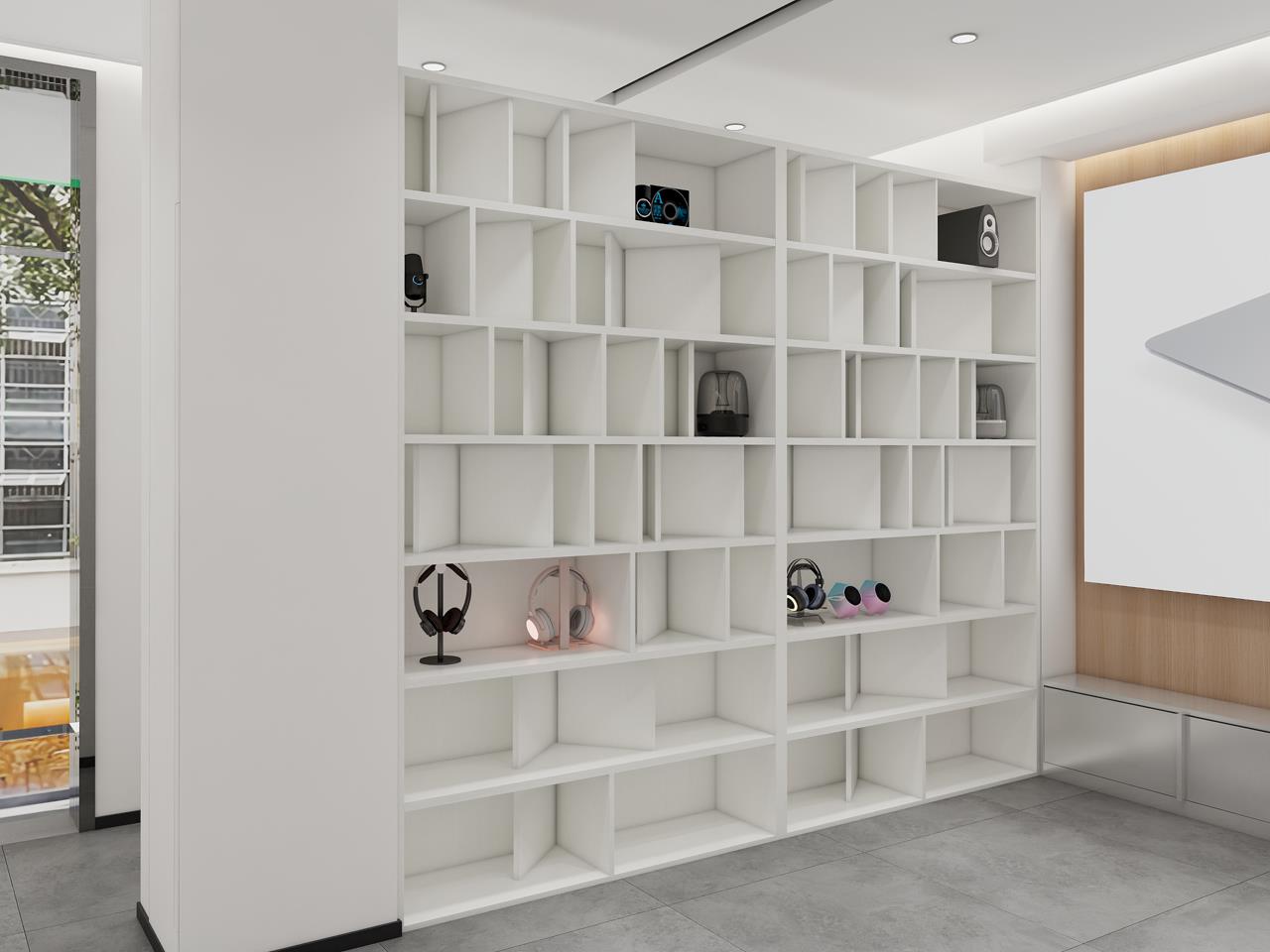 斜影靈動創意錯層隔斷櫃