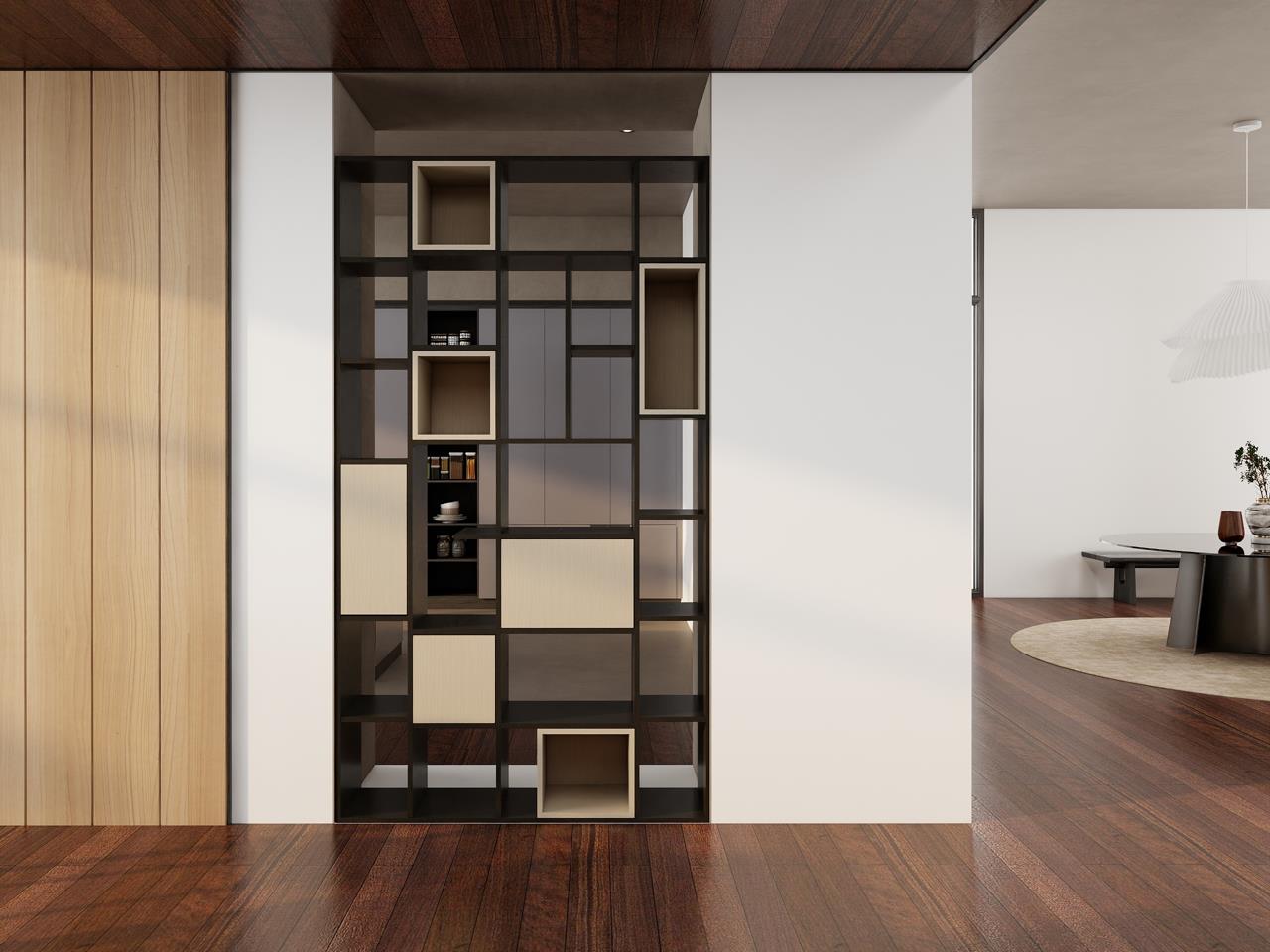 現代格調創意像素隔斷櫃