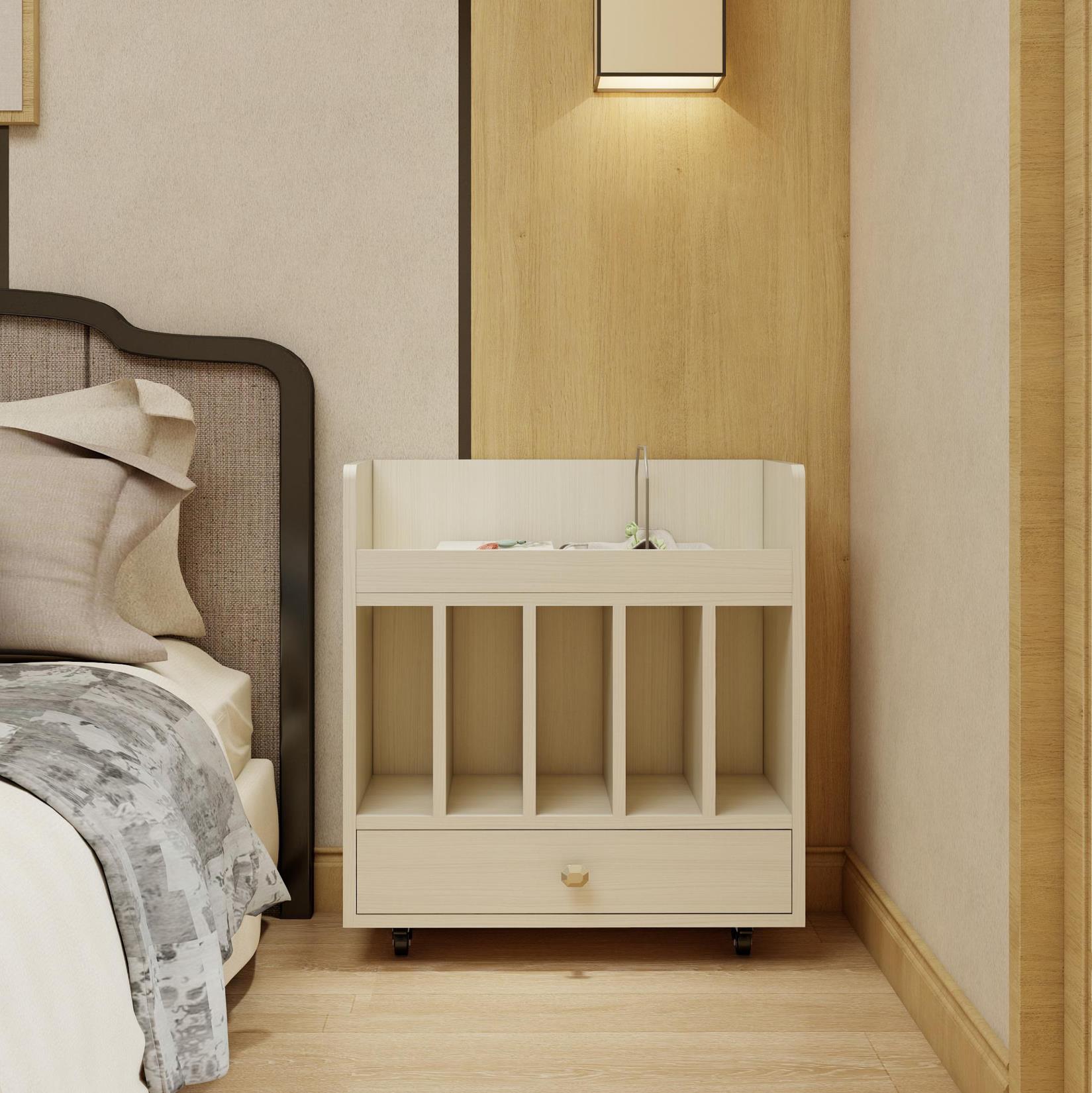 日式多格單抽小型收納邊櫃-可移動C款