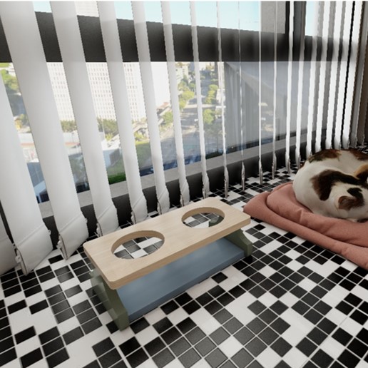 寵物友善櫃貓餐桌快客色