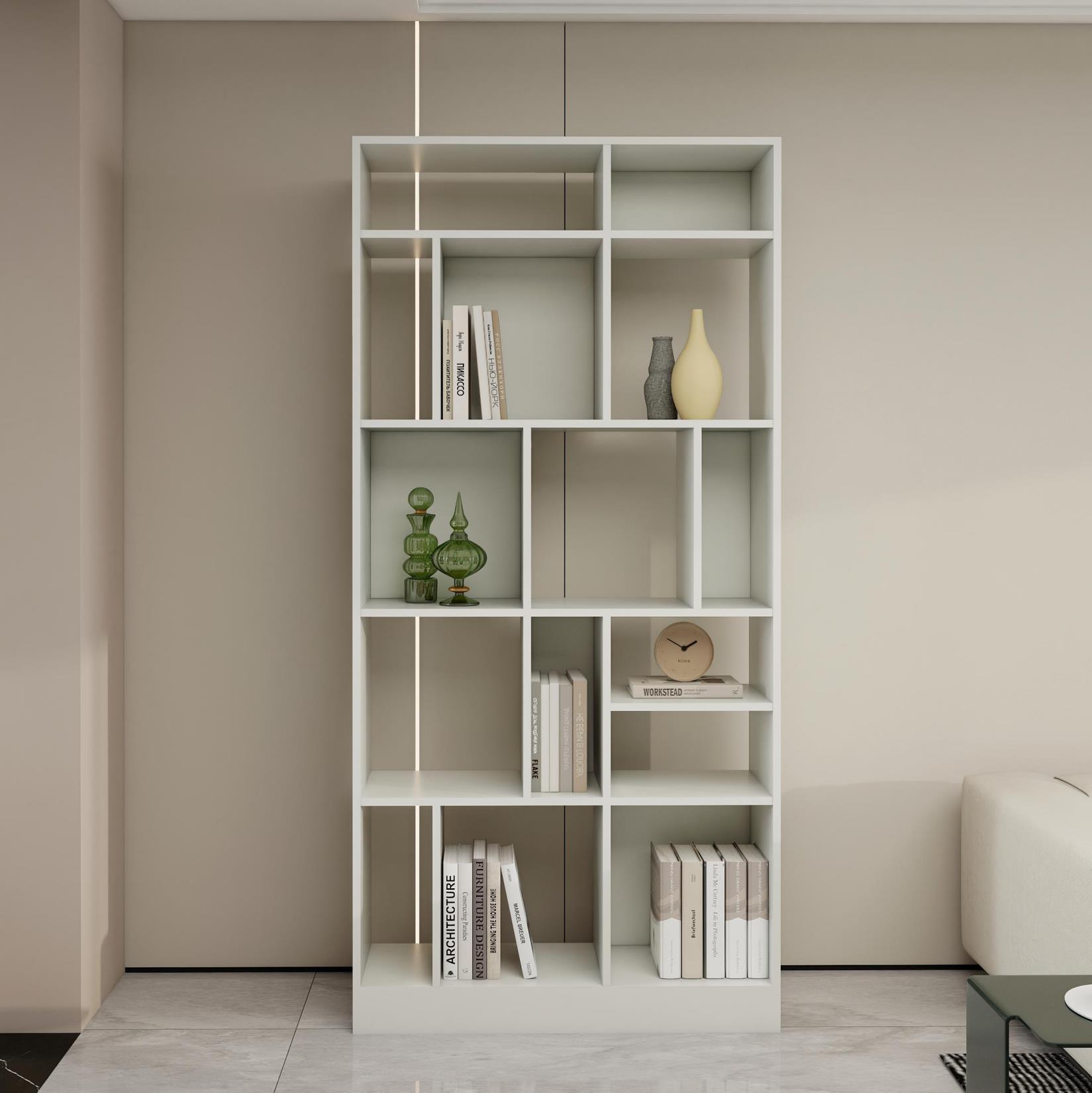現代簡約多層開放格展示書櫃
