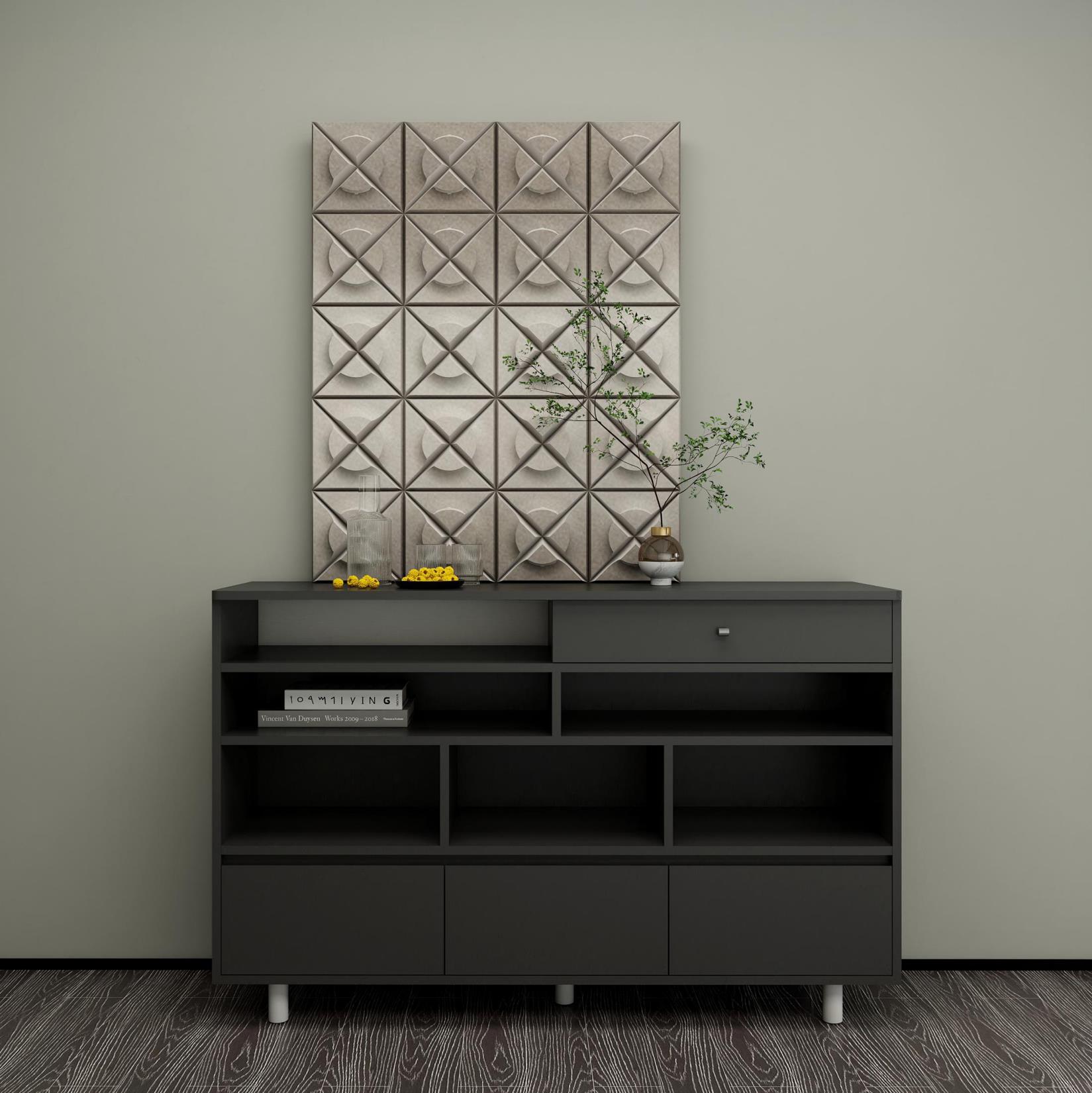 現代極簡四抽開放格多功能鬥櫃