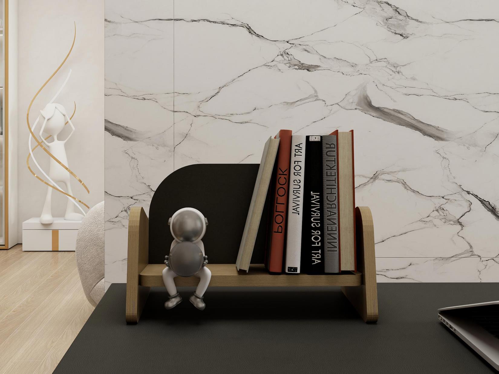 復古風倒弧沙發小型收納書架