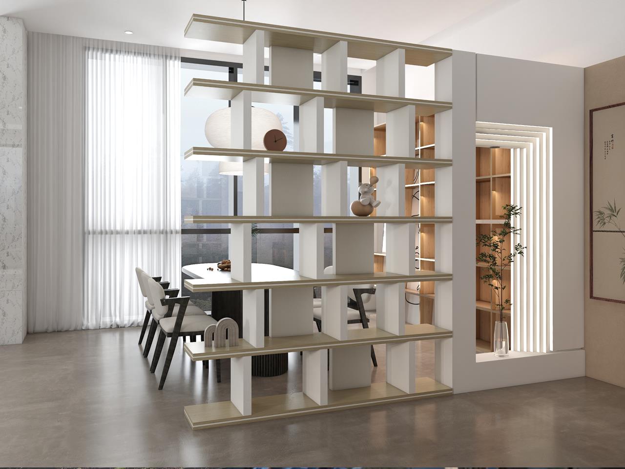 層影交錯創意疊層隔斷櫃