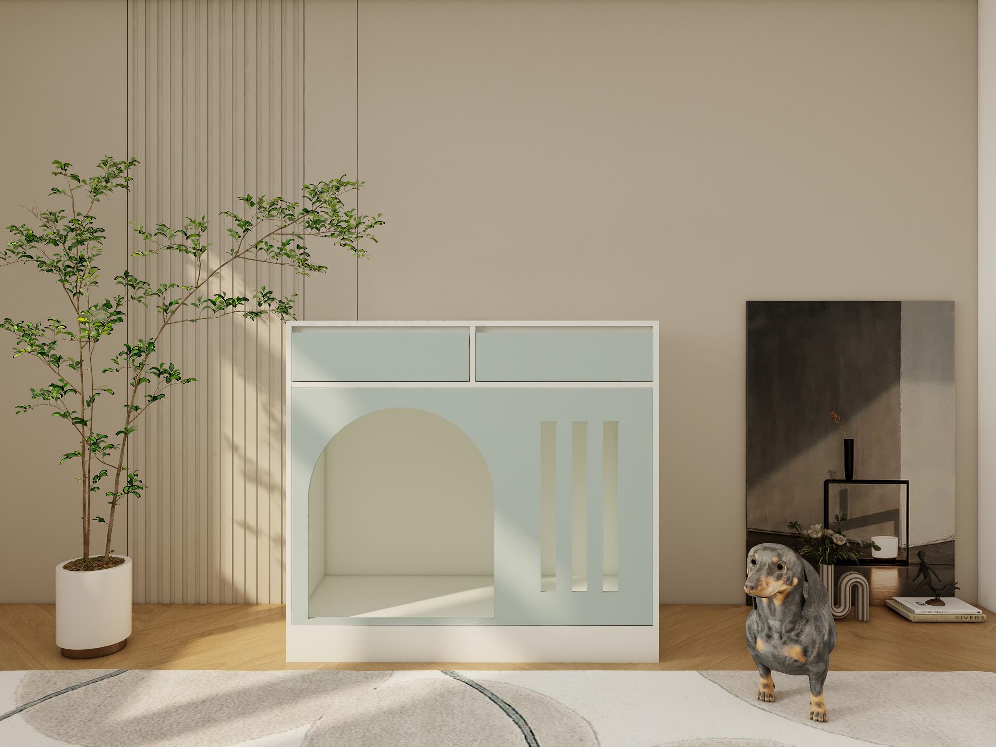 雙抽造型收納寵物狗狗犬櫃