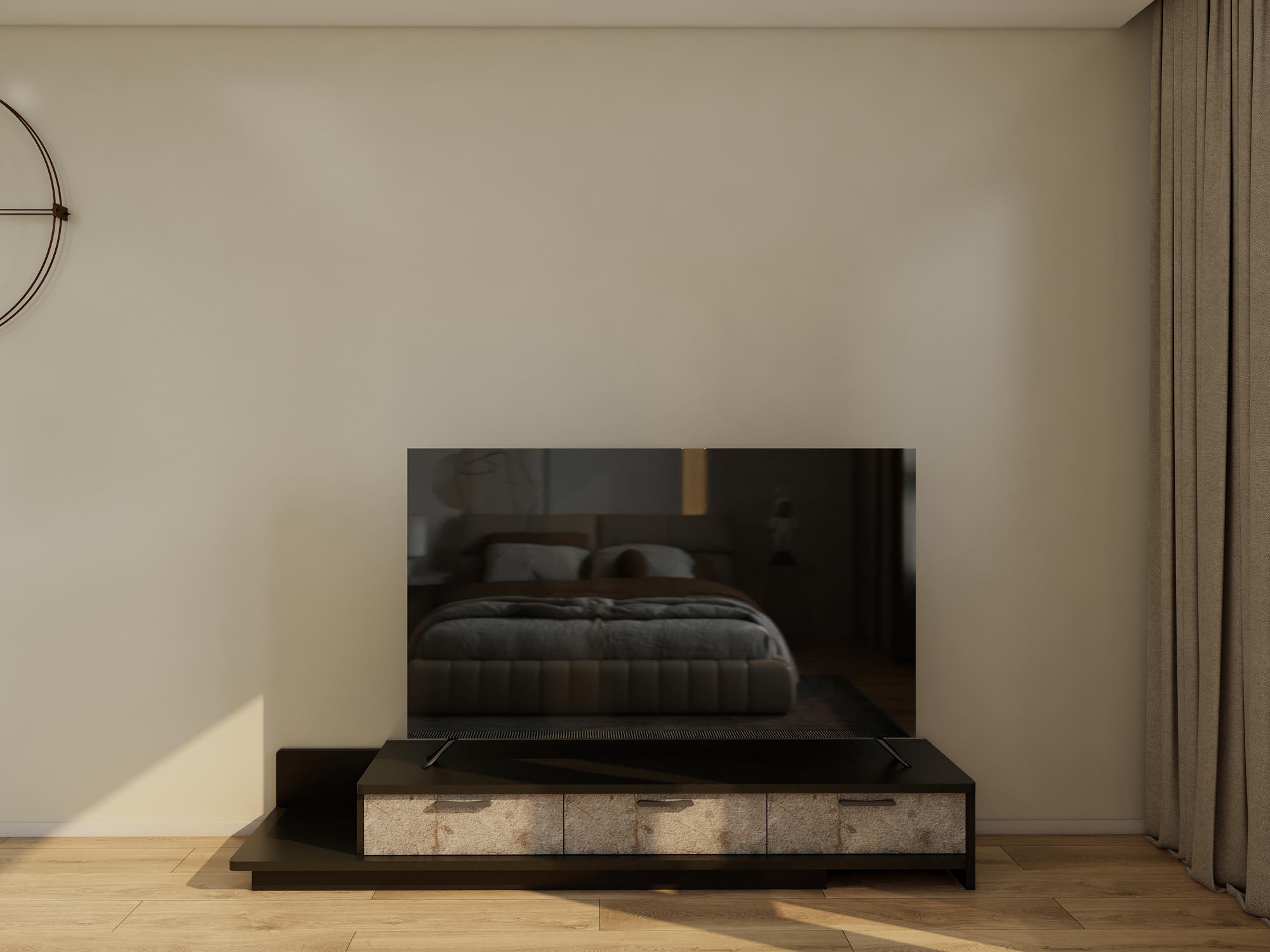 日系電視櫃-三抽開放